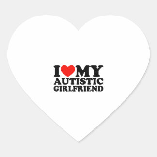I Liebe Meine Autistische Freundin Herzstück Mein Herz-Aufkleber
