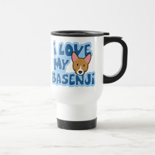 I Liebe meine Basenji Reise-Tasse Reisebecher