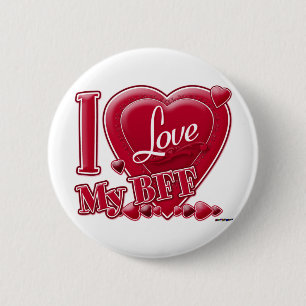 I Liebe Meine BESTE FREUNDIN rot - Herz Button