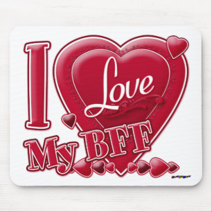 I Liebe Meine BESTE FREUNDIN rot - Herz Mousepad
