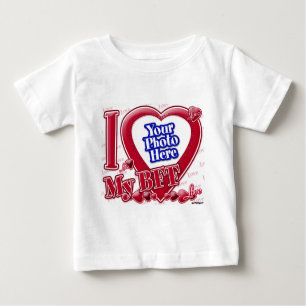 I Liebe Meine BESTE FREUNDIN rotes Herz - Foto Baby T-shirt