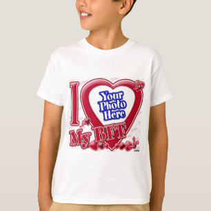 I Liebe Meine BESTE FREUNDIN rotes Herz - Foto T-Shirt