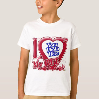 I Liebe Meine BESTE FREUNDIN rotes Herz - Foto T-Shirt