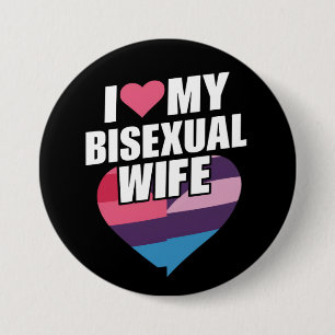 I Liebe Meine bisexuelle Ehefrau Bi Pride Bisexual Button