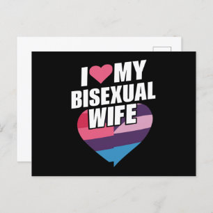 I Liebe Meine bisexuelle Ehefrau Bi Pride Bisexual Postkarte