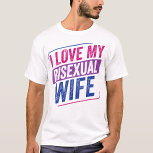 I Liebe Meine bisexuelle Ehefrau Bi Pride Bisexual T-Shirt
