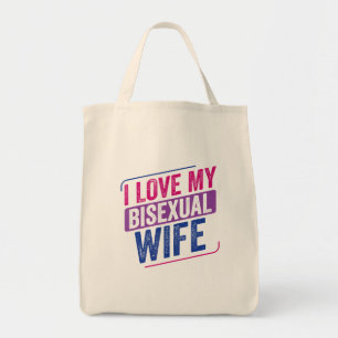 I Liebe Meine bisexuelle Ehefrau Bi Pride Bisexual Tragetasche