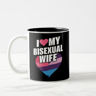 I Liebe Meine bisexuelle Ehefrau Bi Pride Bisexual Zweifarbige Tasse