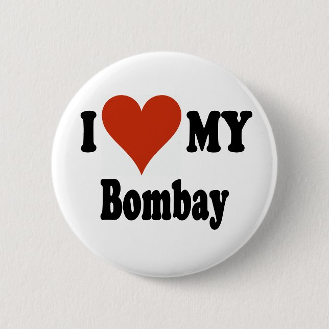 I Liebe meine Bombay-Katzen-Waren Button (Vorderseite)