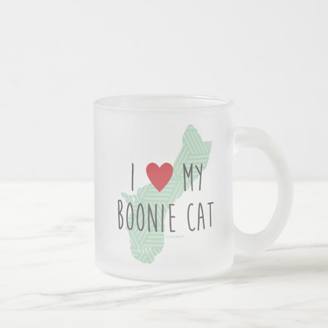I Liebe meine Boonie Katzen-Tasse Mattglastasse (Rechts)