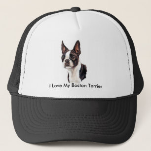 I Liebe meine Boston-Terrier-Kappe Truckerkappe