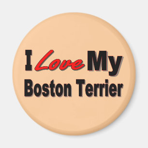 I Liebe meine Boston-Terrier-Waren Magnet