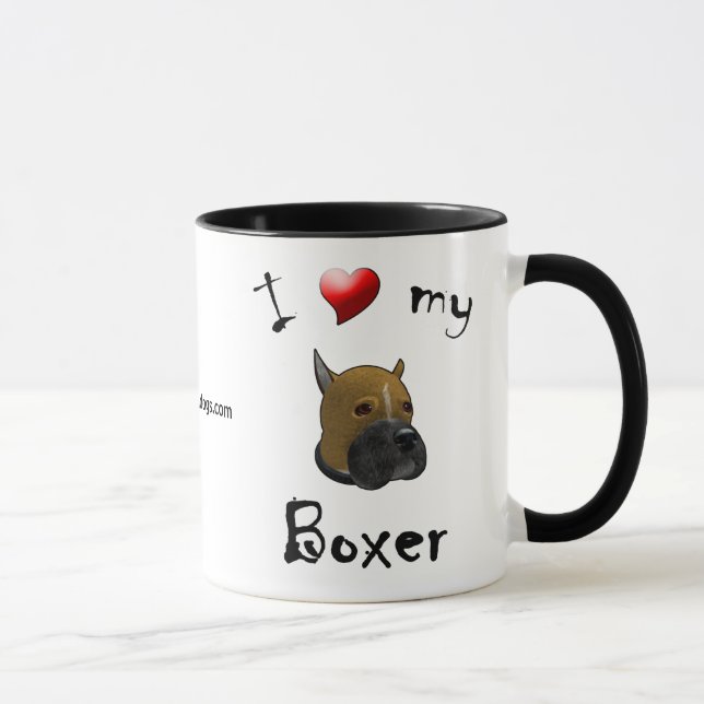 I Liebe meine Boxer-Tasse Tasse (Rechts)