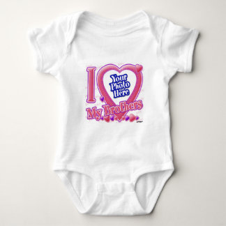 I Liebe Meine Brüder rosa/lila - Foto Baby Strampler