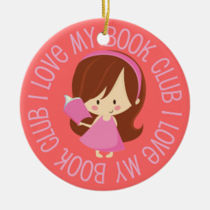 I Liebe meine Buch-Verein-Geschenk-Verzierung Keramikornament