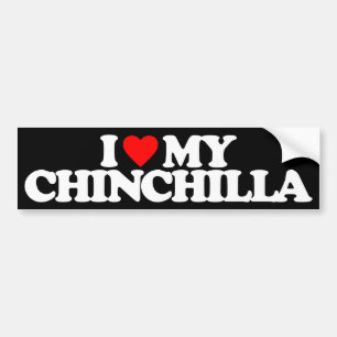 I LIEBE MEINE CHINCHILLA AUTOAUFKLEBER