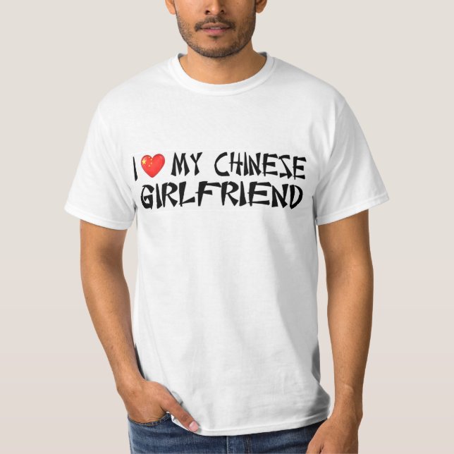 I Liebe meine chinesische Freundin T-Shirt (Vorderseite)