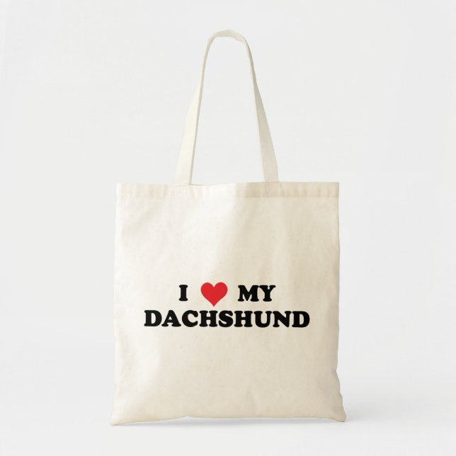 I Liebe meine Dackel Tragetasche (Vorne)