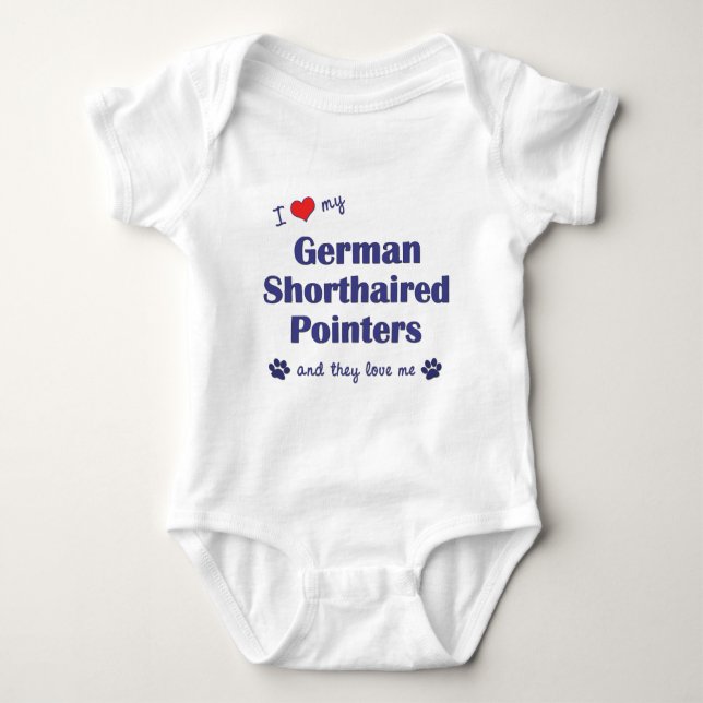 I Liebe meine deutschen kurzhaarigen Zeiger (multi Baby Strampler (Vorderseite)