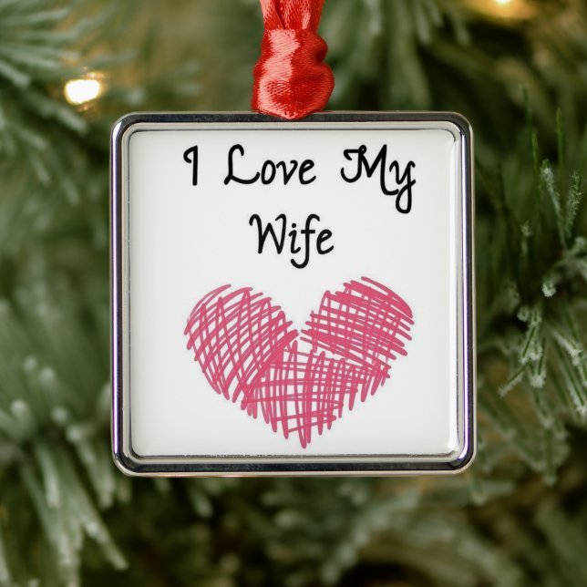 ****I LIEBE MEINE EHEFRAU**** CHRISTMAS ORNANATION ORNAMENT AUS METALL (Baum)