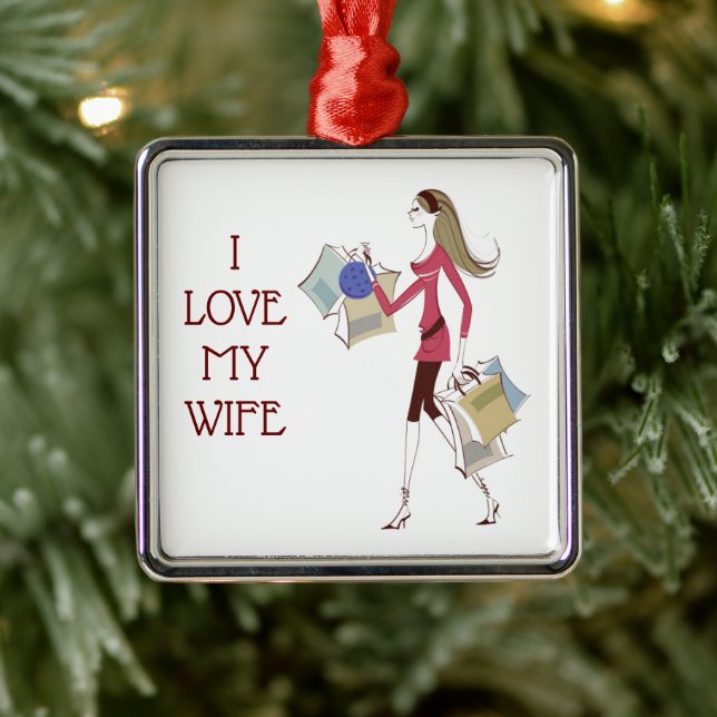 ****I LIEBE MEINE EHEFRAU**** CHRISTMAS ORNANATION ORNAMENT AUS METALL (Baum)