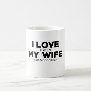 I Liebe Meine Ehefrau Lasse Me Go-Ski-Tasse Tasse