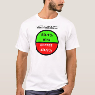 I Liebe meine Ehefrau mehr als der Kaffee lustig T-Shirt