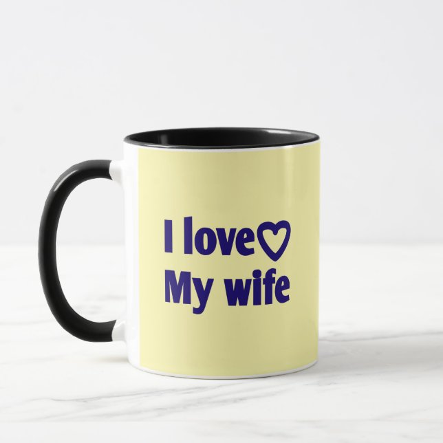 I Liebe Meine Ehefrau - Romantisches Geschenk für  Tasse (Links)