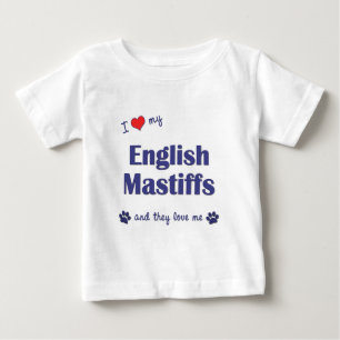 I Liebe meine englischen Mastiffs (mehrfache Baby T-shirt