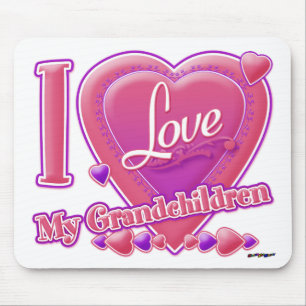 I Liebe Meine Enkel rosa/lila - Herz Mousepad