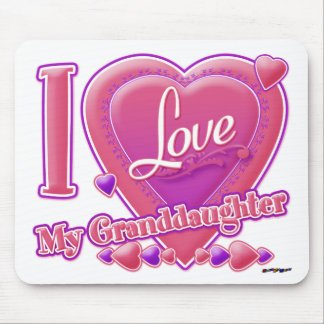 I Liebe Meine Enkelin rosa/lila - Herz Mousepad