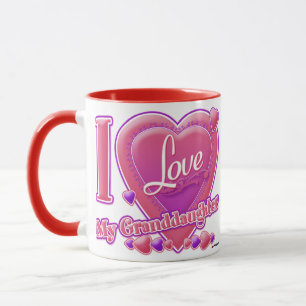 I Liebe Meine Enkelin rosa/lila - Herz Tasse