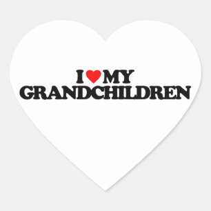I LIEBE MEINE ENKELKINDER Herz-Aufkleber