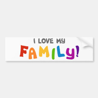 I Liebe meine Familie Autoaufkleber