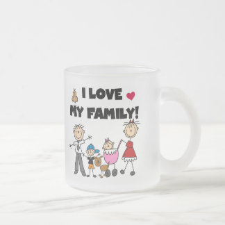 I Liebe meine Familien-T-Shirts und Geschenke Mattglastasse