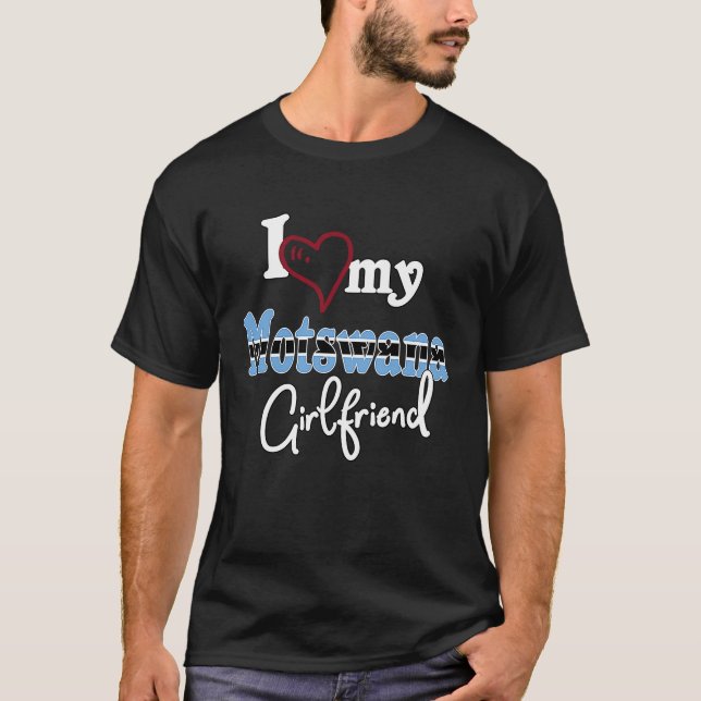 I Liebe Meine Freundin Motswana I Liebe Afrika Fla T-Shirt (Vorderseite)