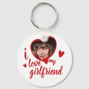 I Liebe meine Freundin passt mich an Schlüsselanhänger