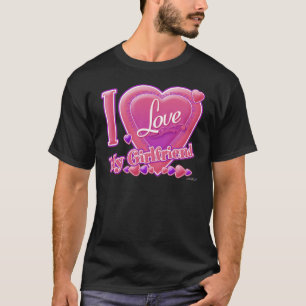 I Liebe Meine Freundin rosa/lila - Herzen T-Shirt