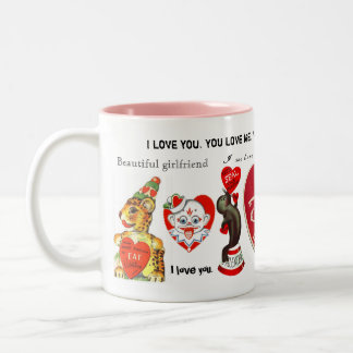 I Liebe meine Freundin Zweifarbige Tasse