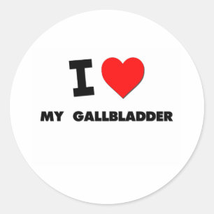 I Liebe meine Gallenblase Runder Aufkleber