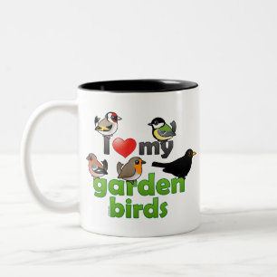 I Liebe meine Garten-Vögel Zweifarbige Tasse