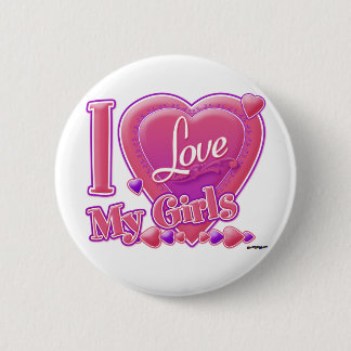 I Liebe Meine Girls rosa/lila - Herz Button