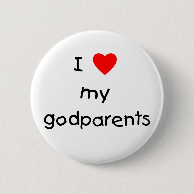 I Liebe meine Godparents Button (Vorderseite)