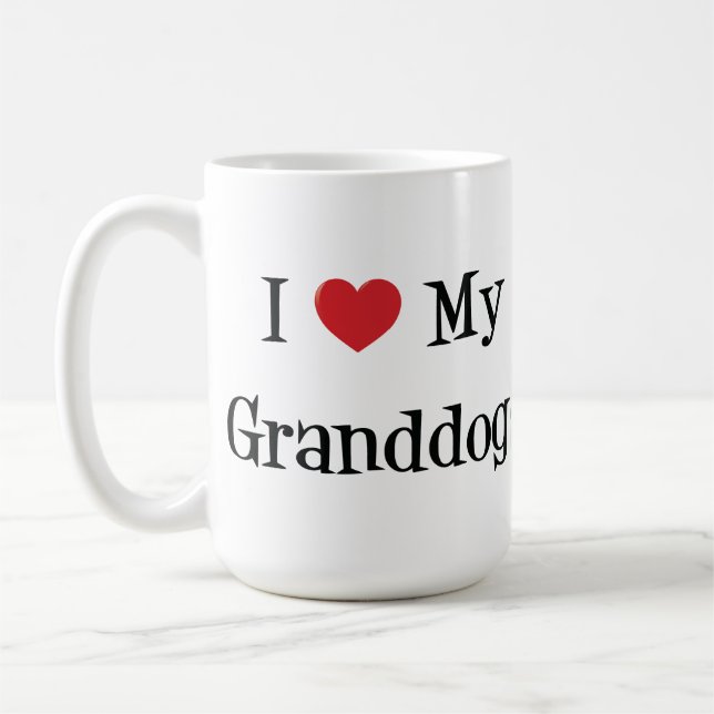 I Liebe meine Granddogs Tasse (Links)