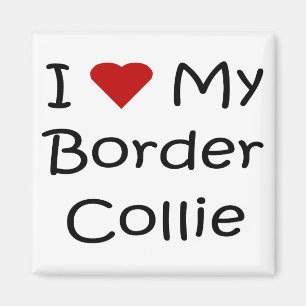I Liebe meine Grenzcollie-Hundeliebhaber-Geschenke Magnet
