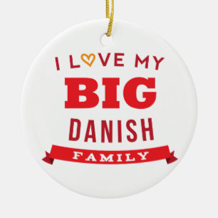 I Liebe meine große dänische Keramikornament