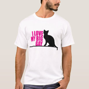 I Liebe meine große homosexuelle Katze T-Shirt