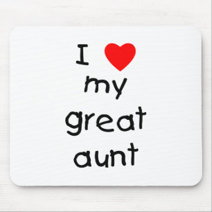 I Liebe meine große Tante Mousepad