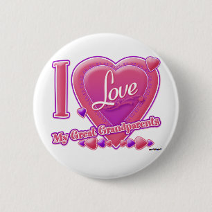 I Liebe Meine Großeltern rosa/lila - Herz Button