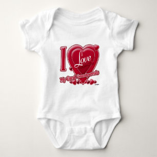 I Liebe Meine Großeltern rot - Herz Baby Strampler
